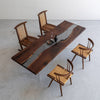 KAZANAHOME Black Walnut Wood Epoxy River Table 31.50"Wx95.28" L